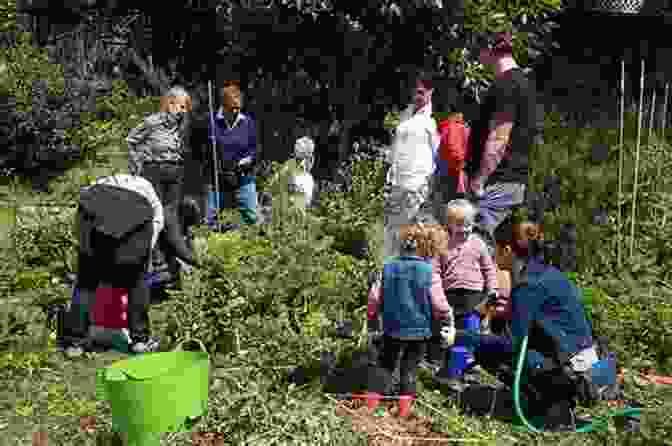 A Community Garden In An Urban Area, With People Of All Ages Working Together To Maintain The Garden And Harvest Produce. Adventures In Urban Bike Farming