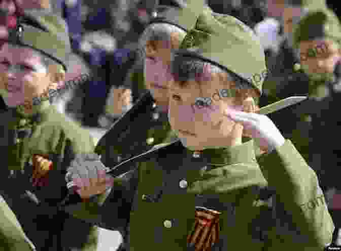 A Young Boy In A Military Uniform Salutes Against A Backdrop Of Flags And Barracks ARMY BRATS: The Life And Times Of An Army Kid