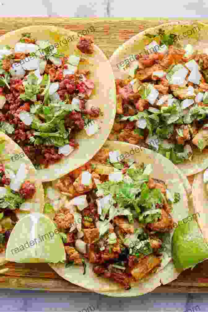 Assortment Of Colorful Tacos With Various Fillings Easy Mexican Dinner Recipes: Guide To Cook Mexican Dinner: Healthy Mexican Dinner Diet Cuisine Recipes