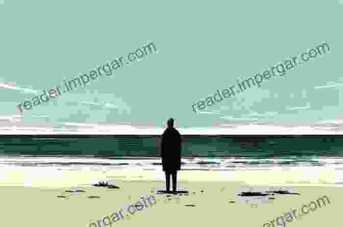 At Last Life Book Cover Featuring A Man Standing Alone On A Beach, Gazing Out At The Vast Horizon At Last A Life Paul David