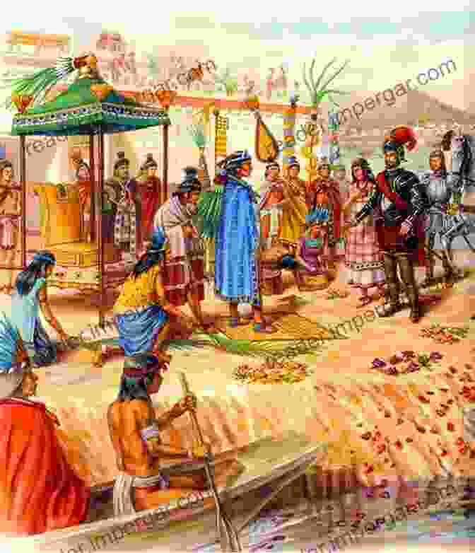 Depiction Of The Meeting Between Francisco Pizarro And Atahualpa The Conquest Of Peru