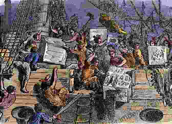 Engraving Depicting The Boston Tea Party, A Pivotal Event In The Lead Up To The American Revolution The Coming Of The Revolution 1763 1775