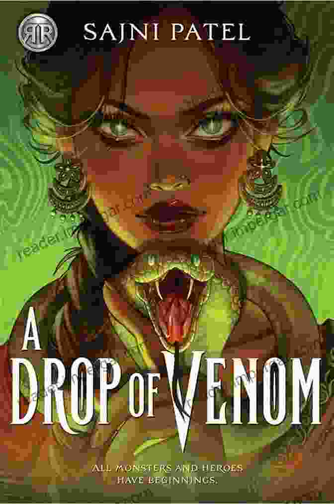 Little Drop Of Venom Book Cover, A Woman's Face Half Obscured By A Syringe Filled With Green Liquid A Little Drop Of Venom