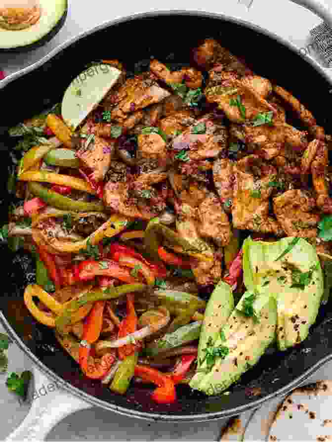 Sizzling Fajitas With Grilled Vegetables Easy Mexican Dinner Recipes: Guide To Cook Mexican Dinner: Healthy Mexican Dinner Diet Cuisine Recipes