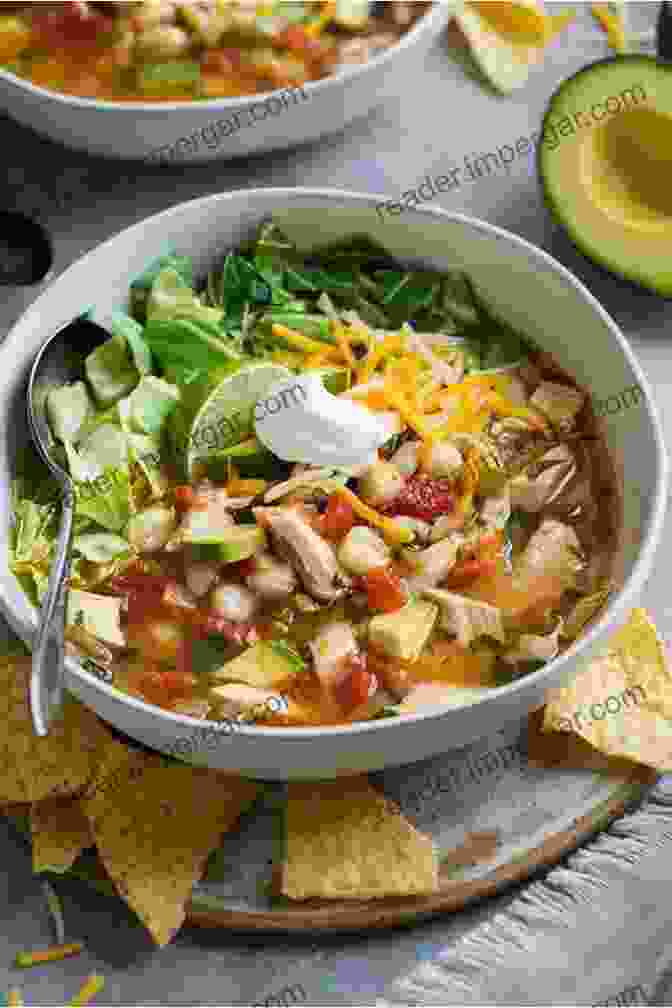 Traditional Mexican Pozole With Shredded Chicken And Hominy Easy Mexican Dinner Recipes: Guide To Cook Mexican Dinner: Healthy Mexican Dinner Diet Cuisine Recipes