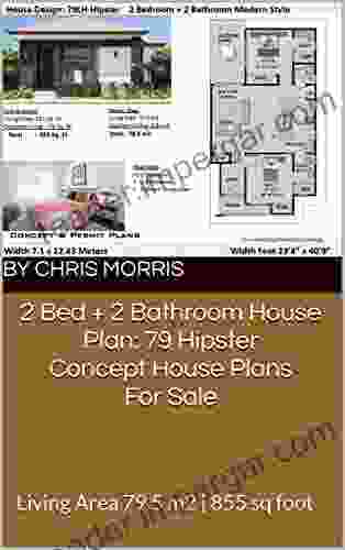 2 Bed + 2 Bathroom House Plan: 79 Hipster Concept House Plans For Sale: Living Area 79 5 m2 855 sq foot Small House Design Concept House Plans For Sale